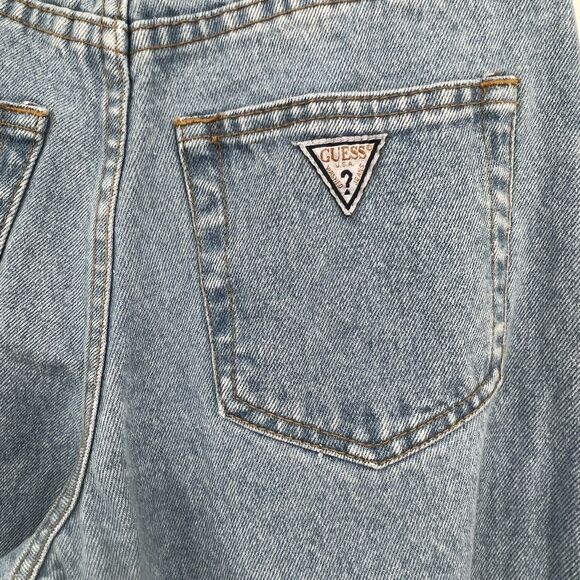 Vintage‎ Guess Jeans 100% Cotton No Stretch High Rise Mom Jeans Size 27 - Picture 3 of 6